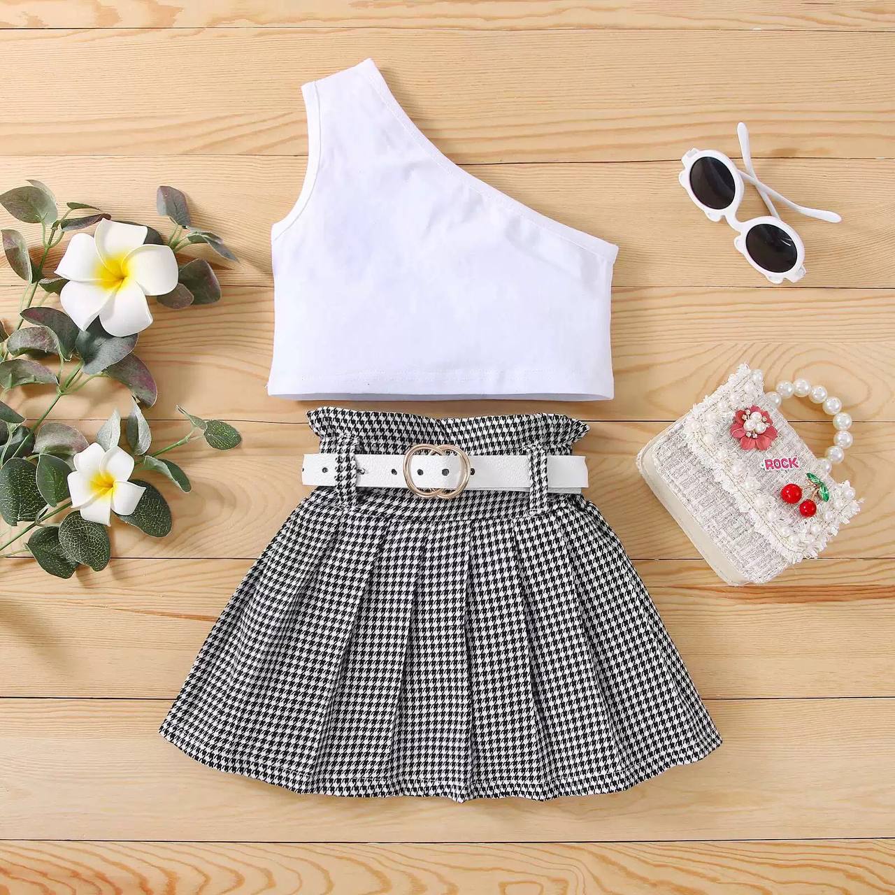Plaid Skirt Set