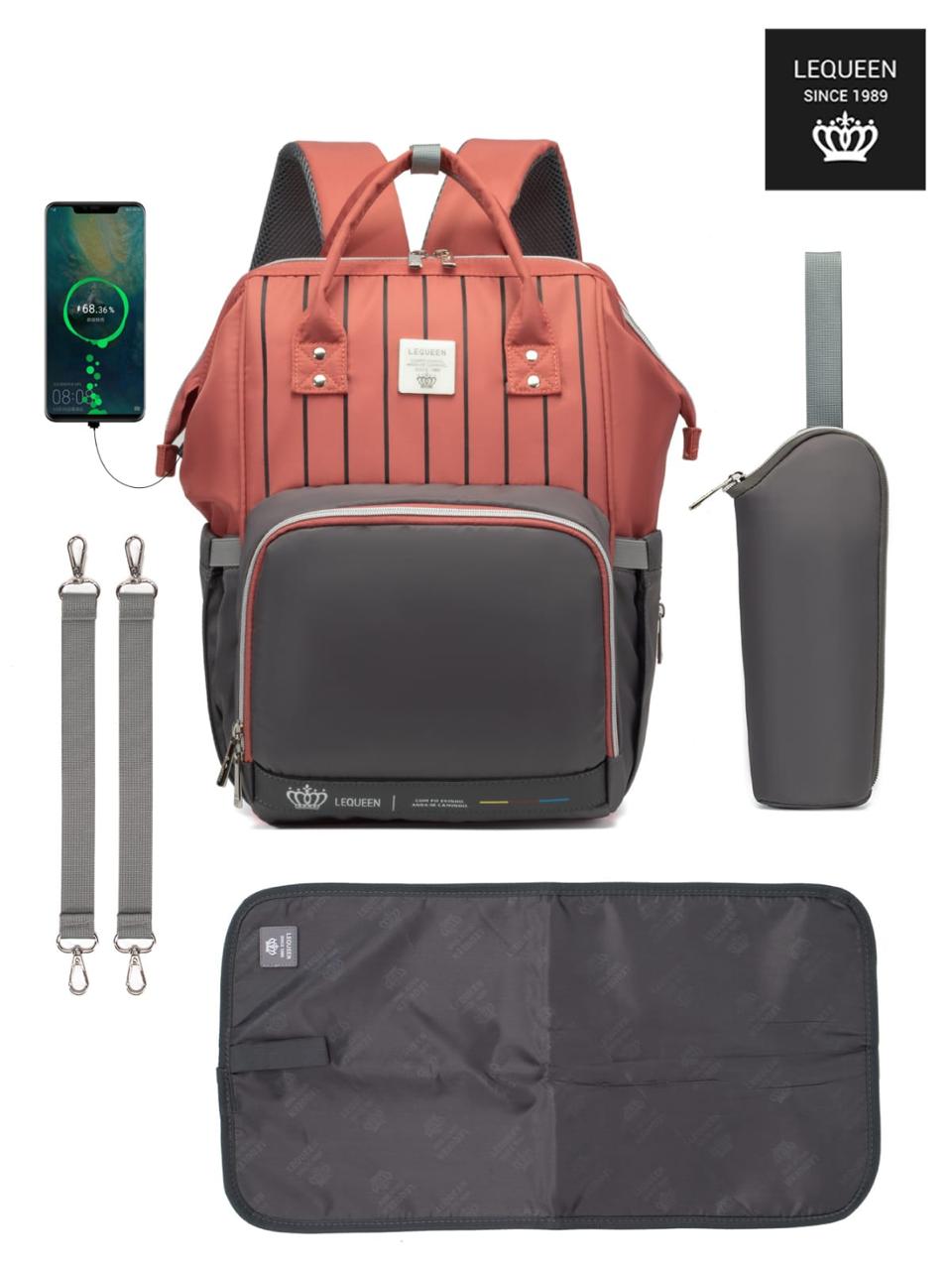Lequeen Diamond 7TH Edition Soft Waterproof Original mommy bag – الجيل السابع الدايموند من ليكوين