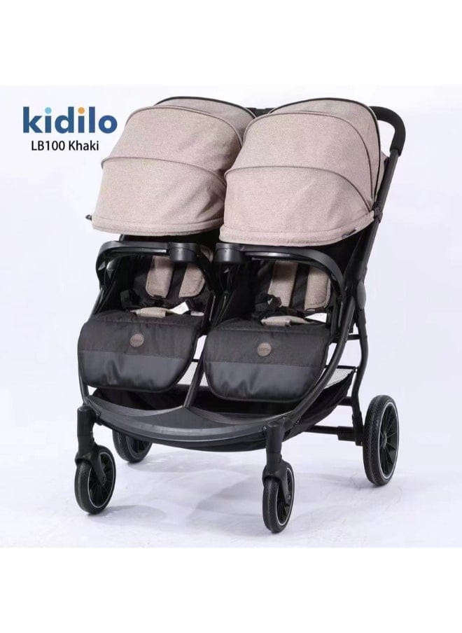 Kidilo twins stroller lb100 | عربة الأطفال التوأم كيديلو