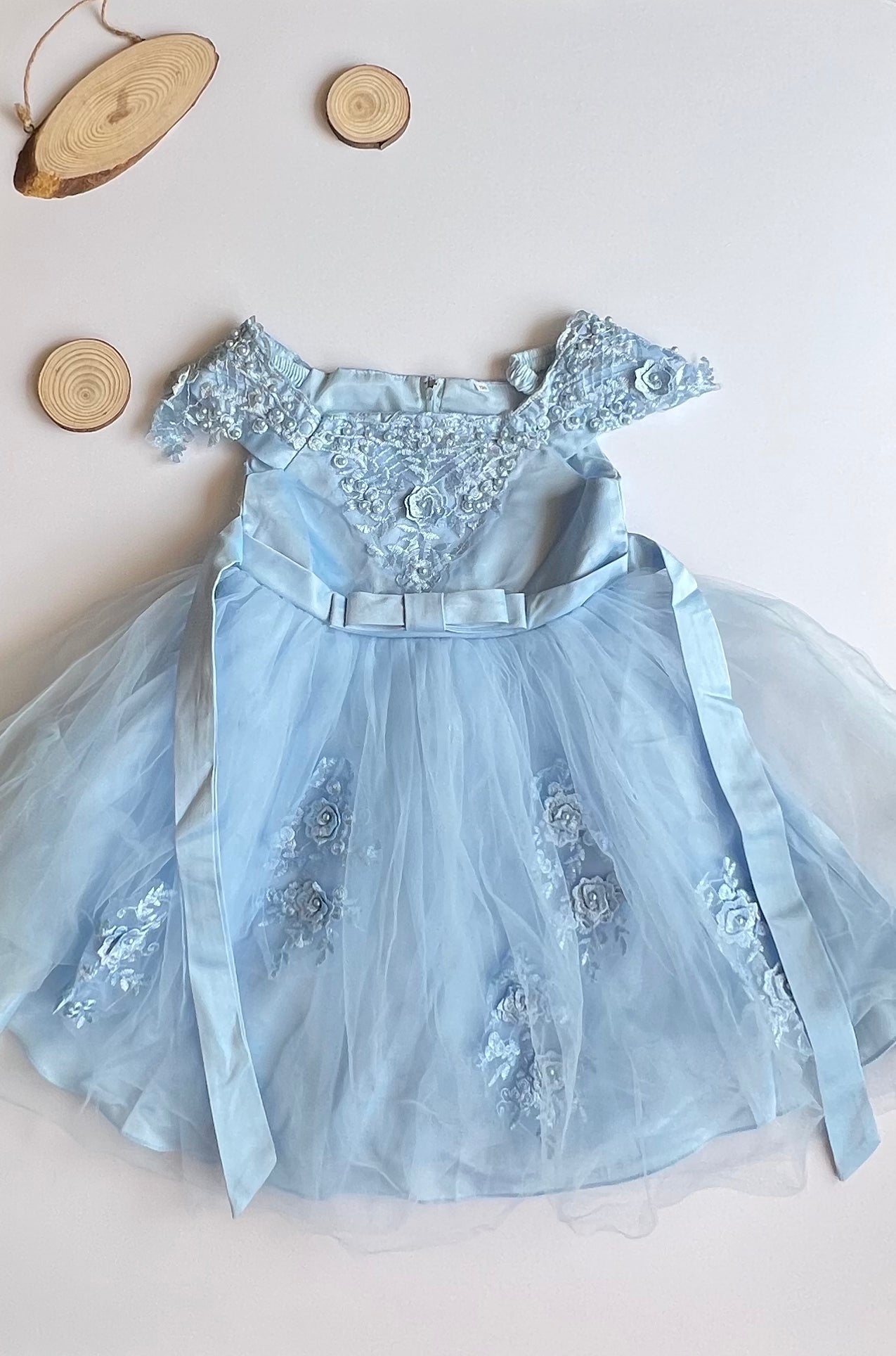 Baby Blue Soiree Dress