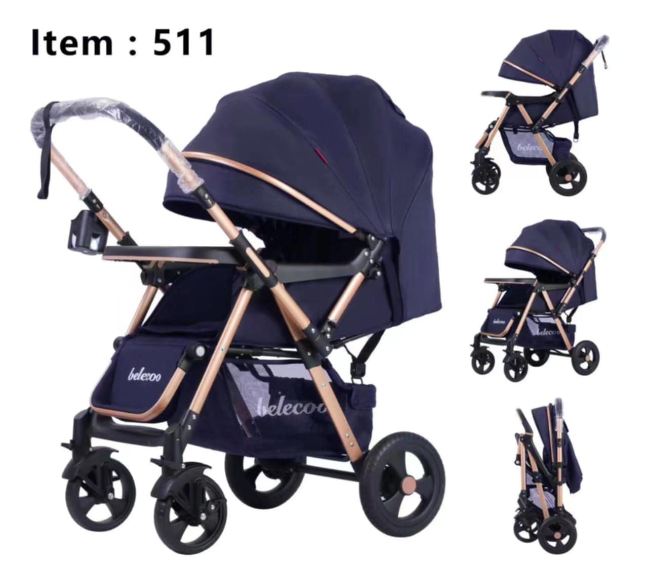 Belecoo Stroller 511 PRO- عربة اطفال