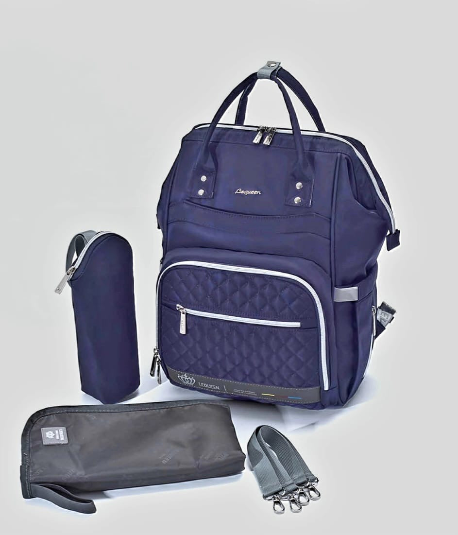 Lequeen Diamond 7TH Edition Waterproof Original mommy bag – الجيل السابع الدايموند من ليكوين K Blue