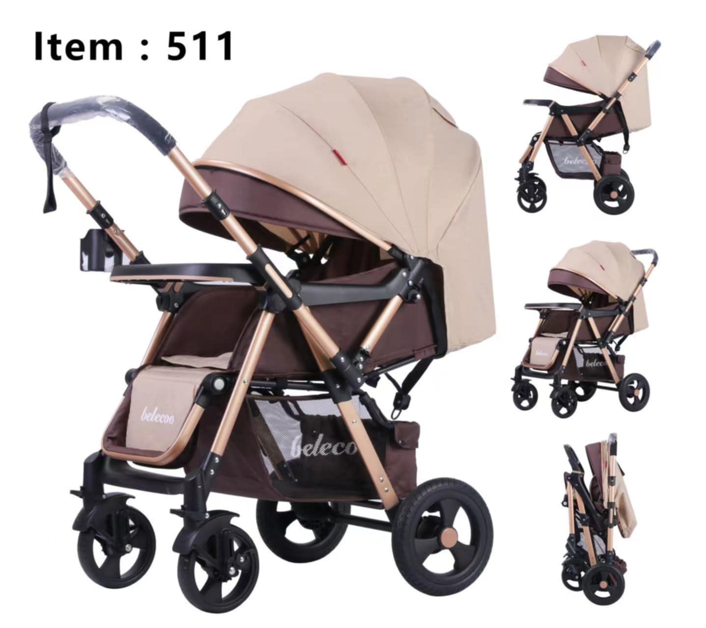 Belecoo Stroller 511 PRO- عربة اطفال