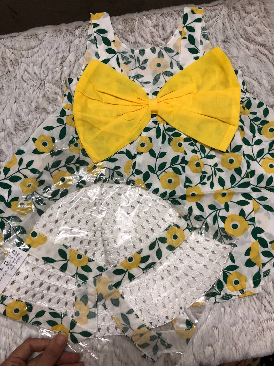 Yellow Ribbon Dress Set