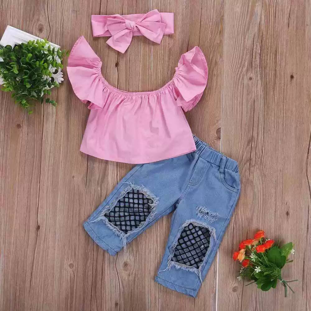 Baby Pink Ribbon Set