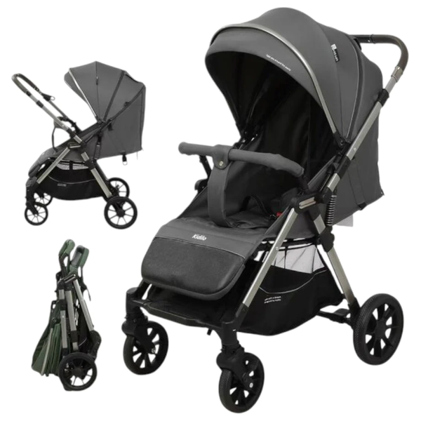 Kidilo Stroller D3 | عربية بيبي كيديلو ذراع قلاب يد ترولي مستويات ظهر اتوماتيك
